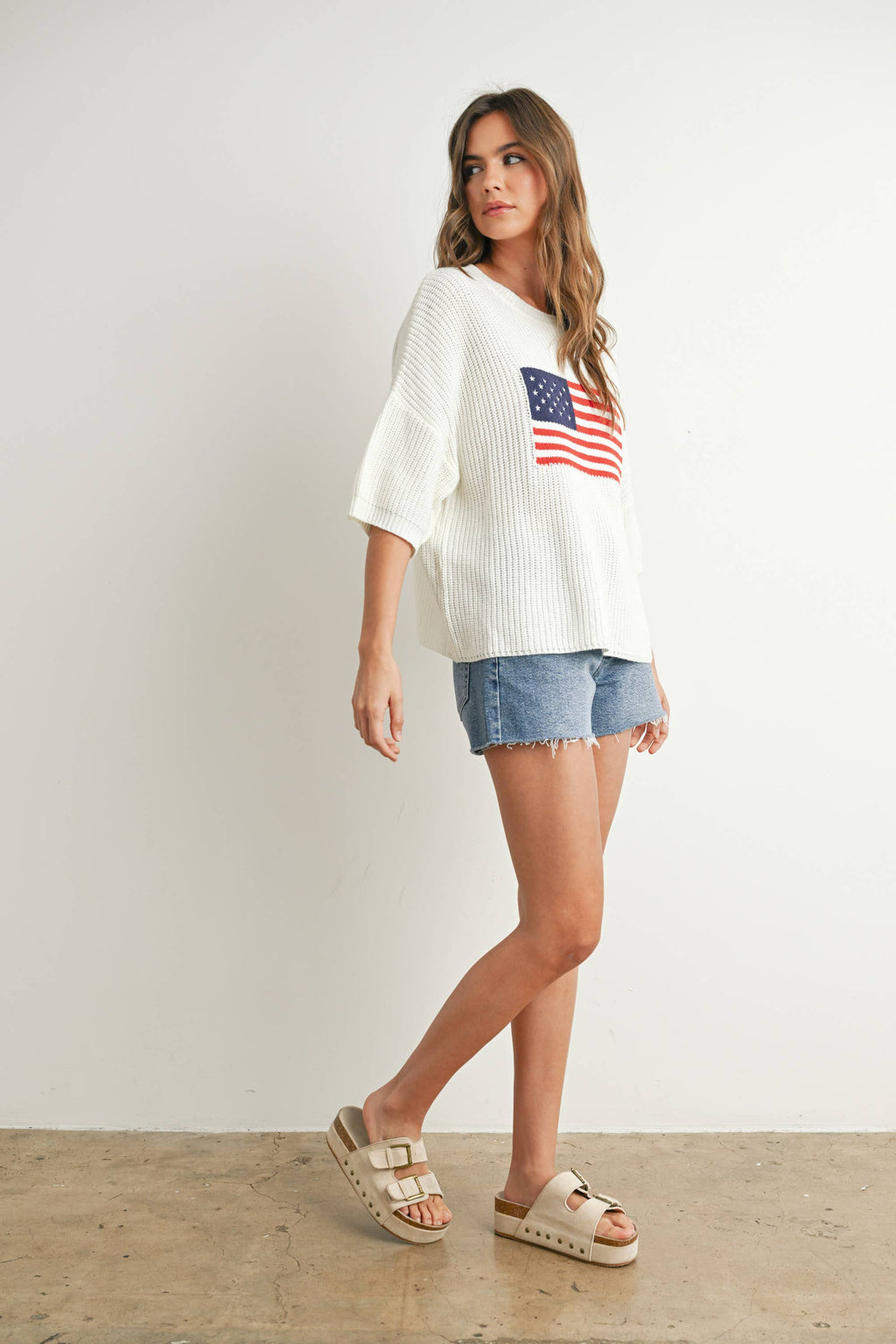 Flag Print Knit Sweater - BMW7691