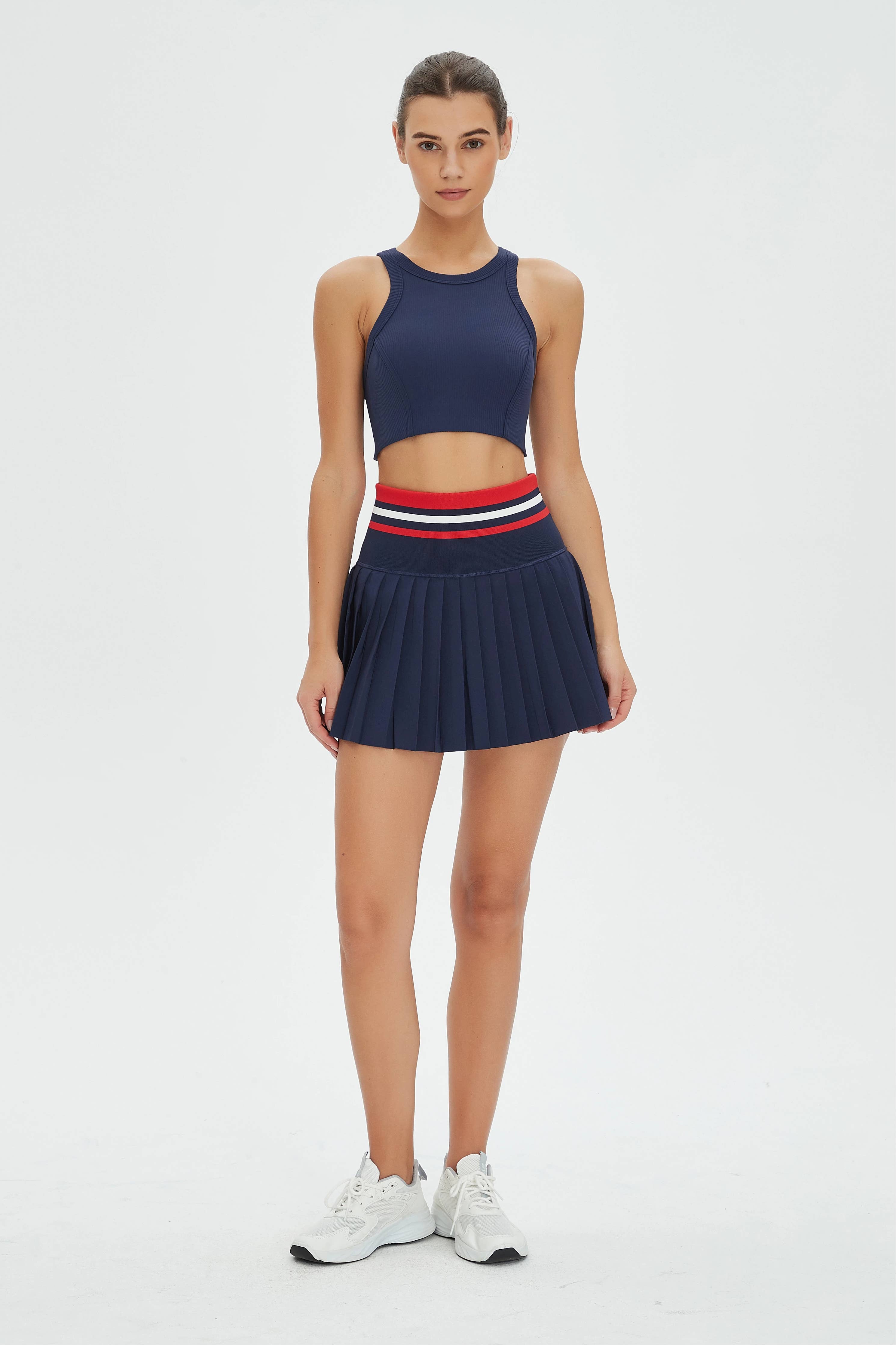 Aurelia Active Top and Pleated Tennis Skirt 2-Piece Set