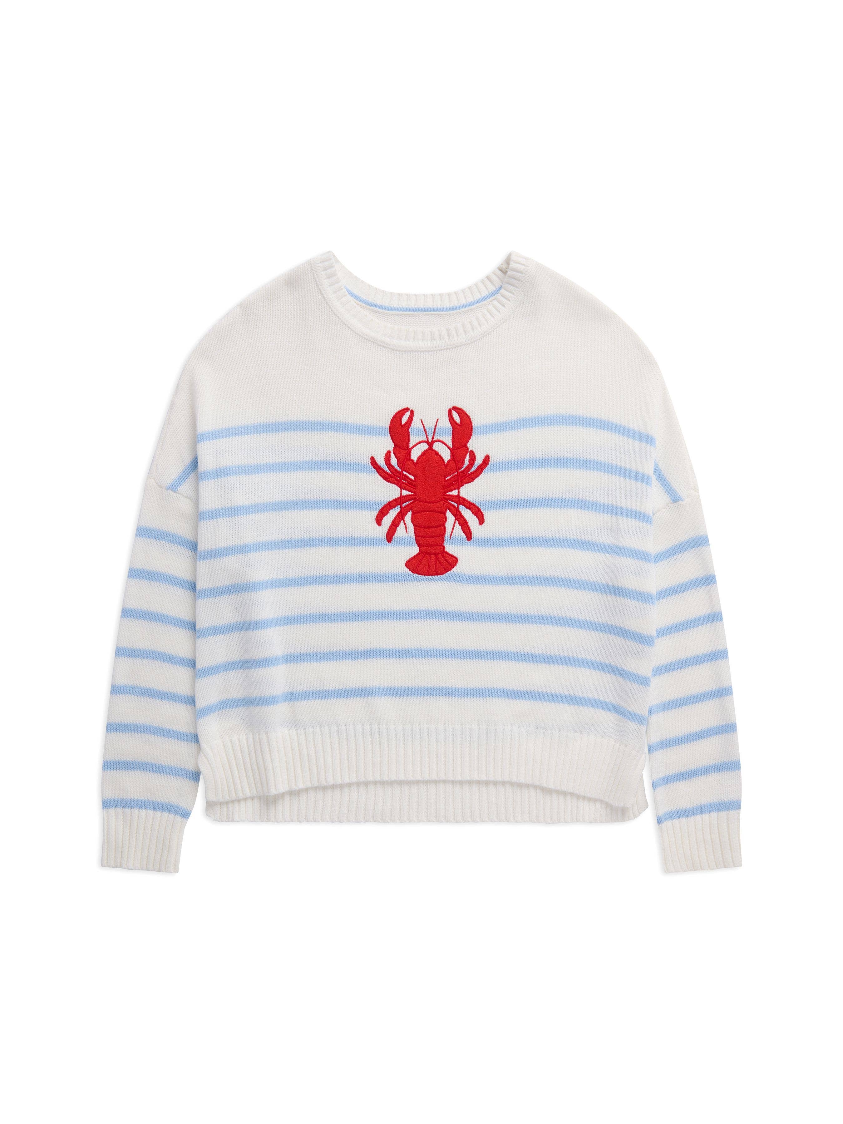 Coastal Claw Lobster Stripped Sweater
