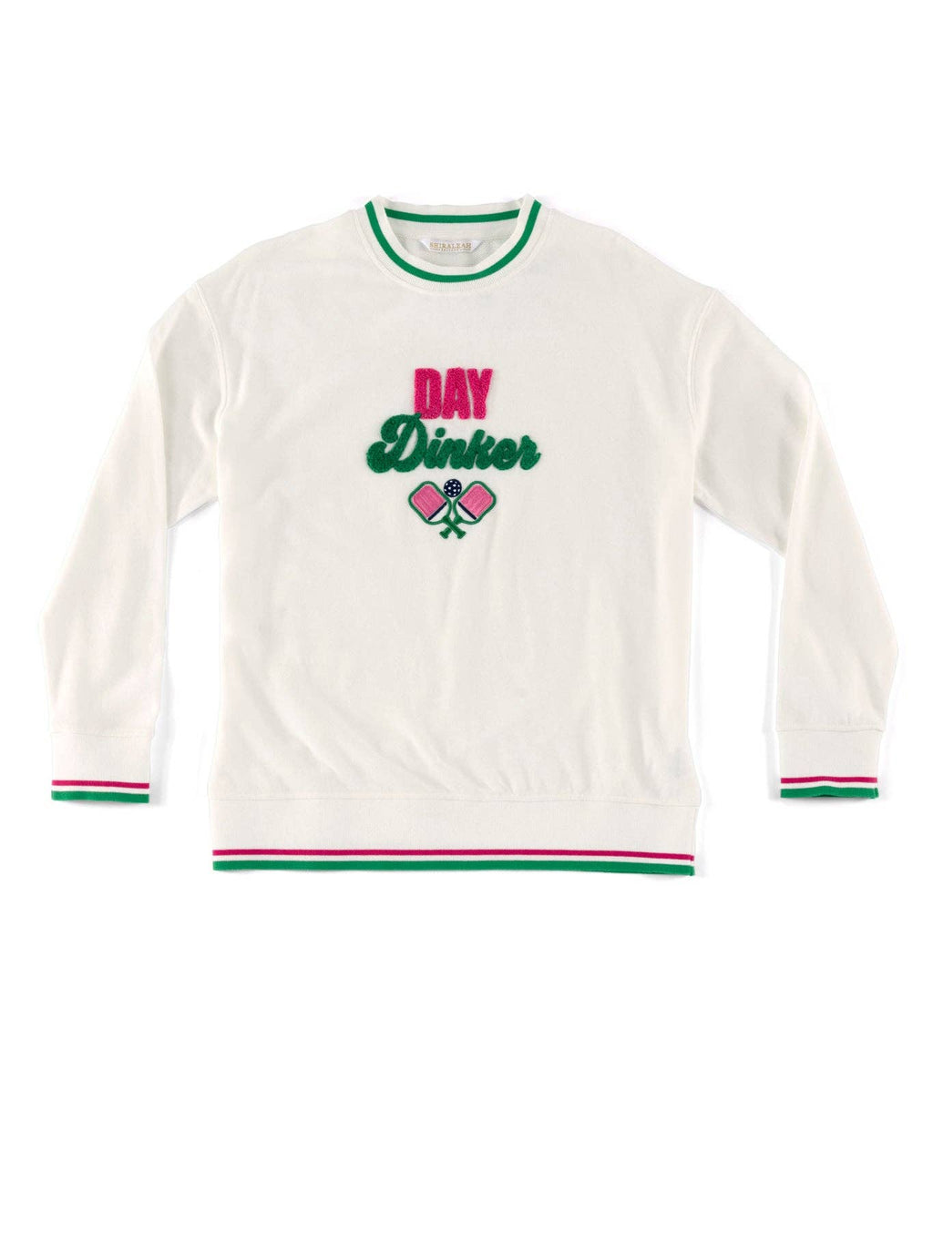 "DAY DINKER" SWEATSHIRTS, WHITE