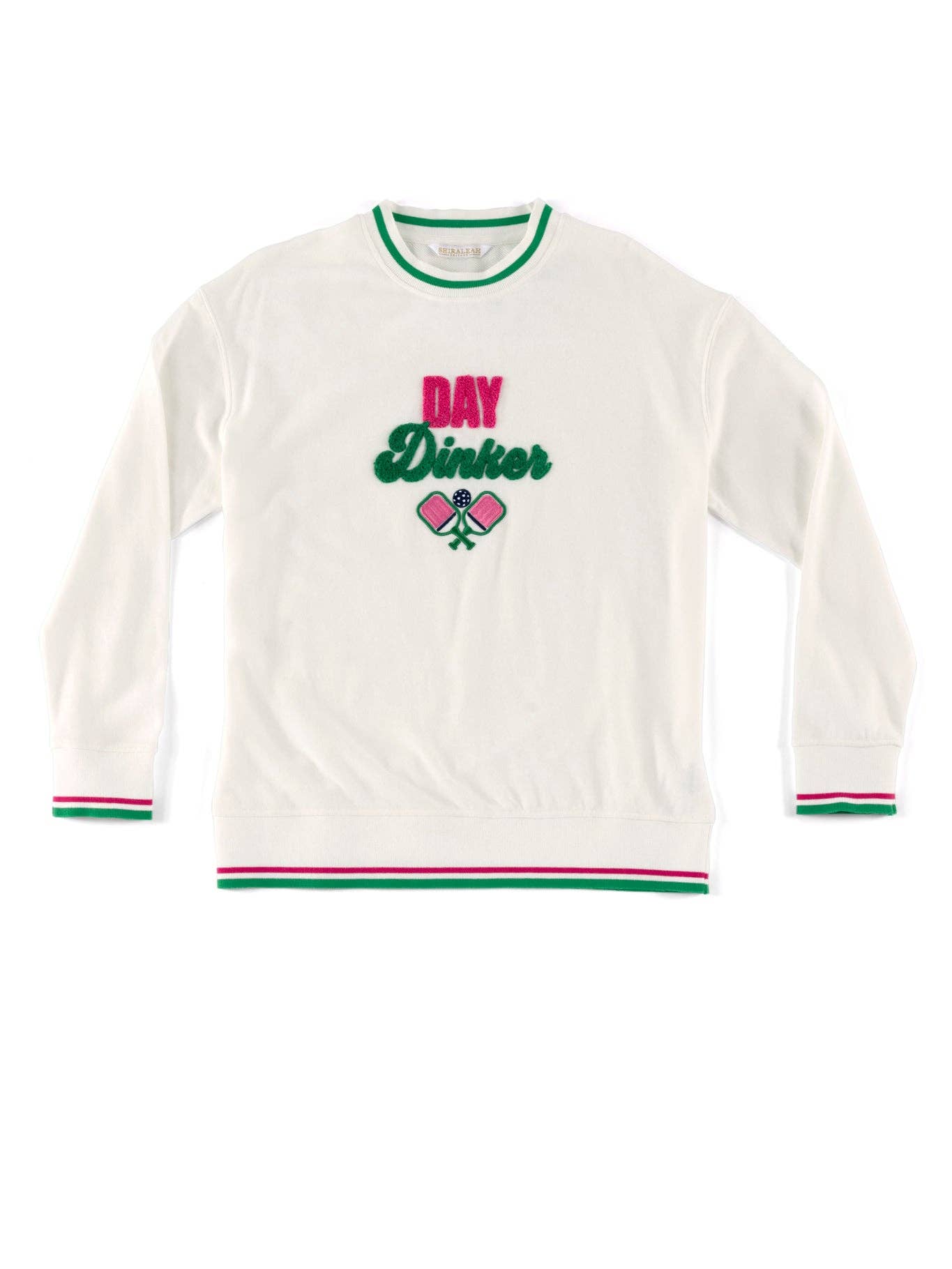 "DAY DINKER" SWEATSHIRTS, WHITE