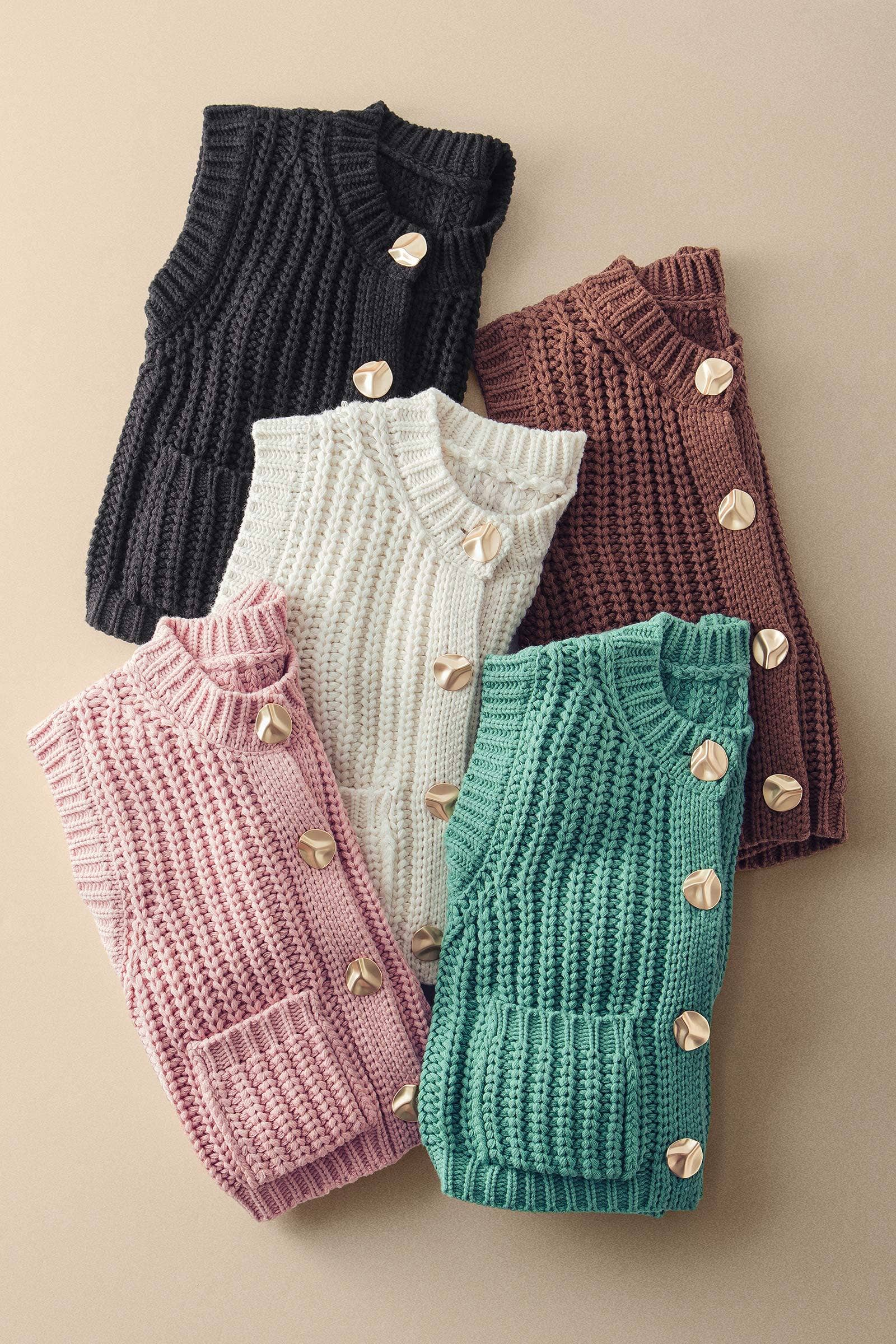 Chunky Knit Sweater Vest