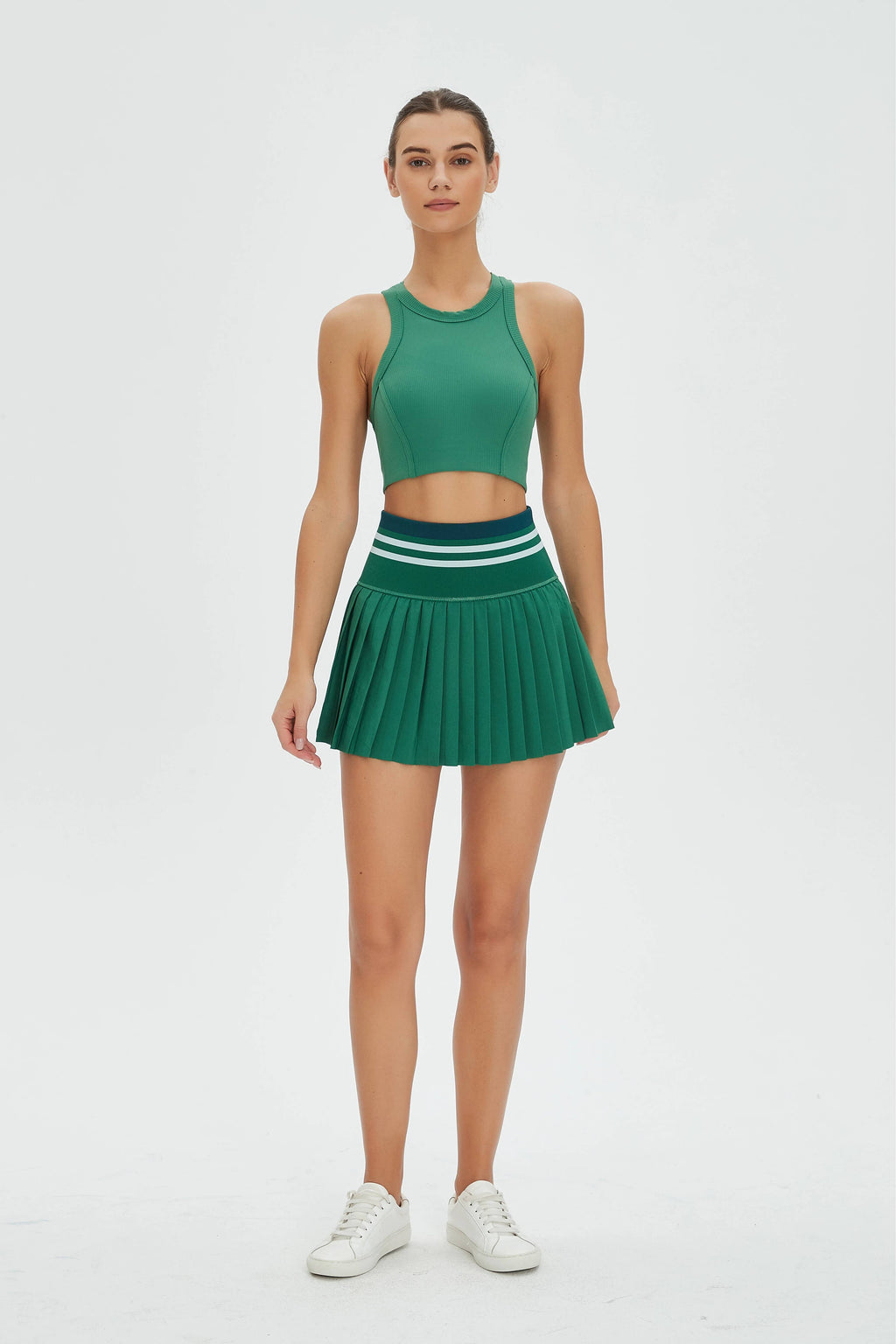 Aurelia Active Top and Pleated Tennis Skirt 2-Piece Set