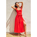 Linen Corset Flutter Dress
