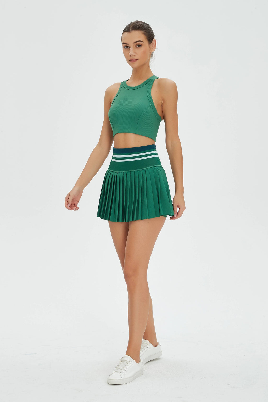 Aurelia Active Top and Pleated Tennis Skirt 2-Piece Set
