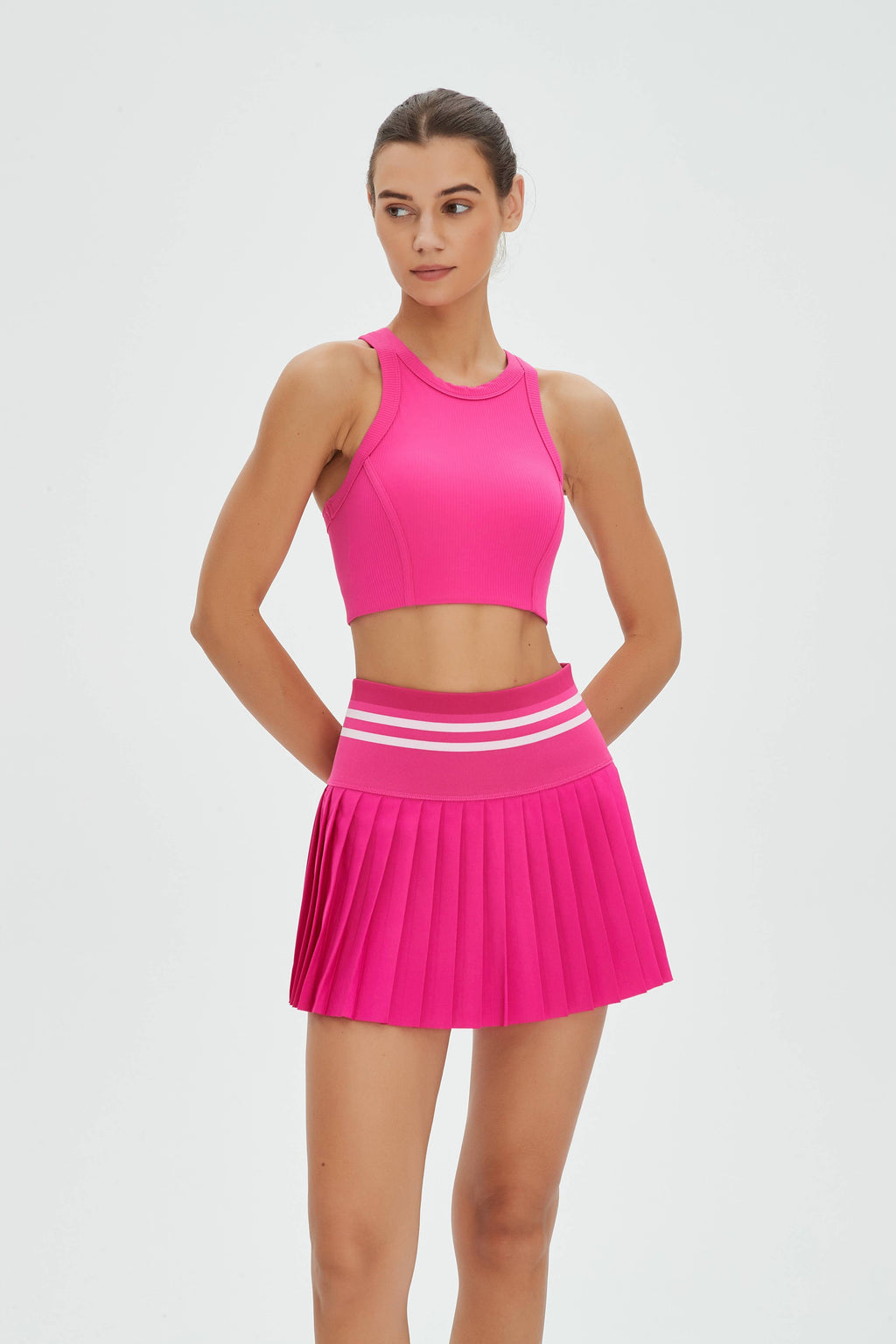 Aurelia Active Top and Pleated Tennis Skirt 2-Piece Set
