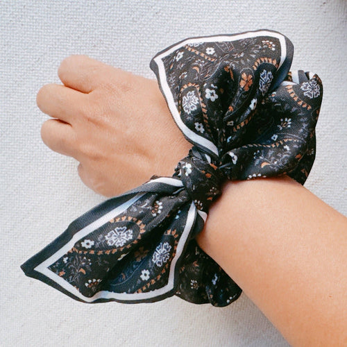 Bandana Tied Hair Scrunchie