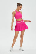 Aurelia Active Top and Pleated Tennis Skirt 2-Piece Set