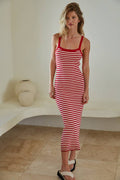 W1887 | Knit Sweater Viscose Polyester Nylon Striped Dress