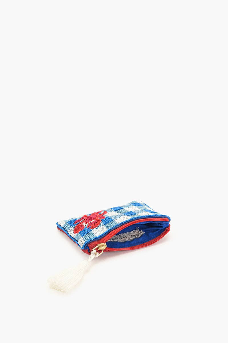 Coastal Claw Beaded Coin Pouch