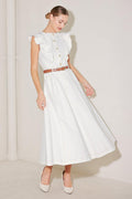 SOFT POWER STORY WOVEN MIDI DRESS