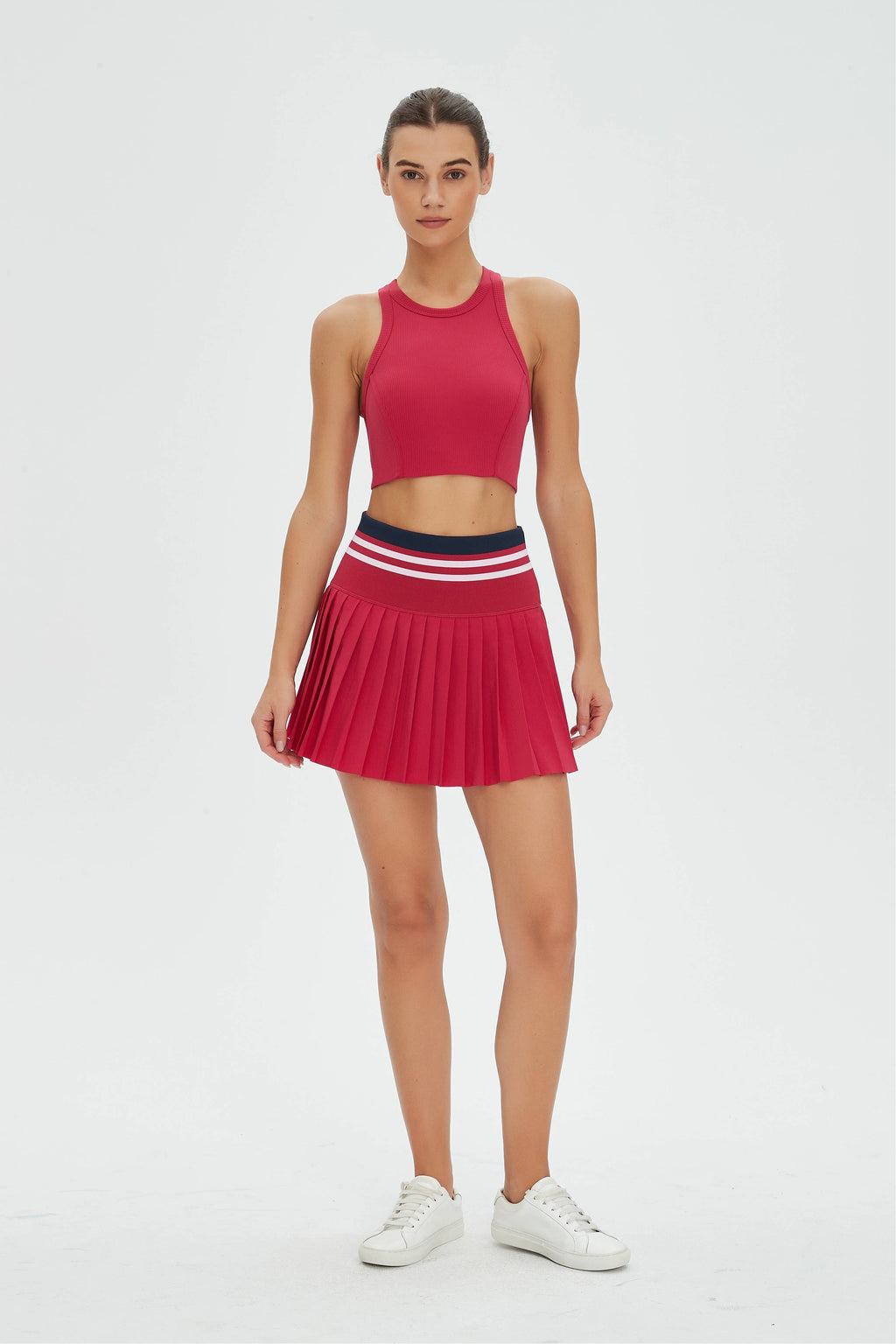 Aurelia Active Top and Pleated Tennis Skirt 2-Piece Set