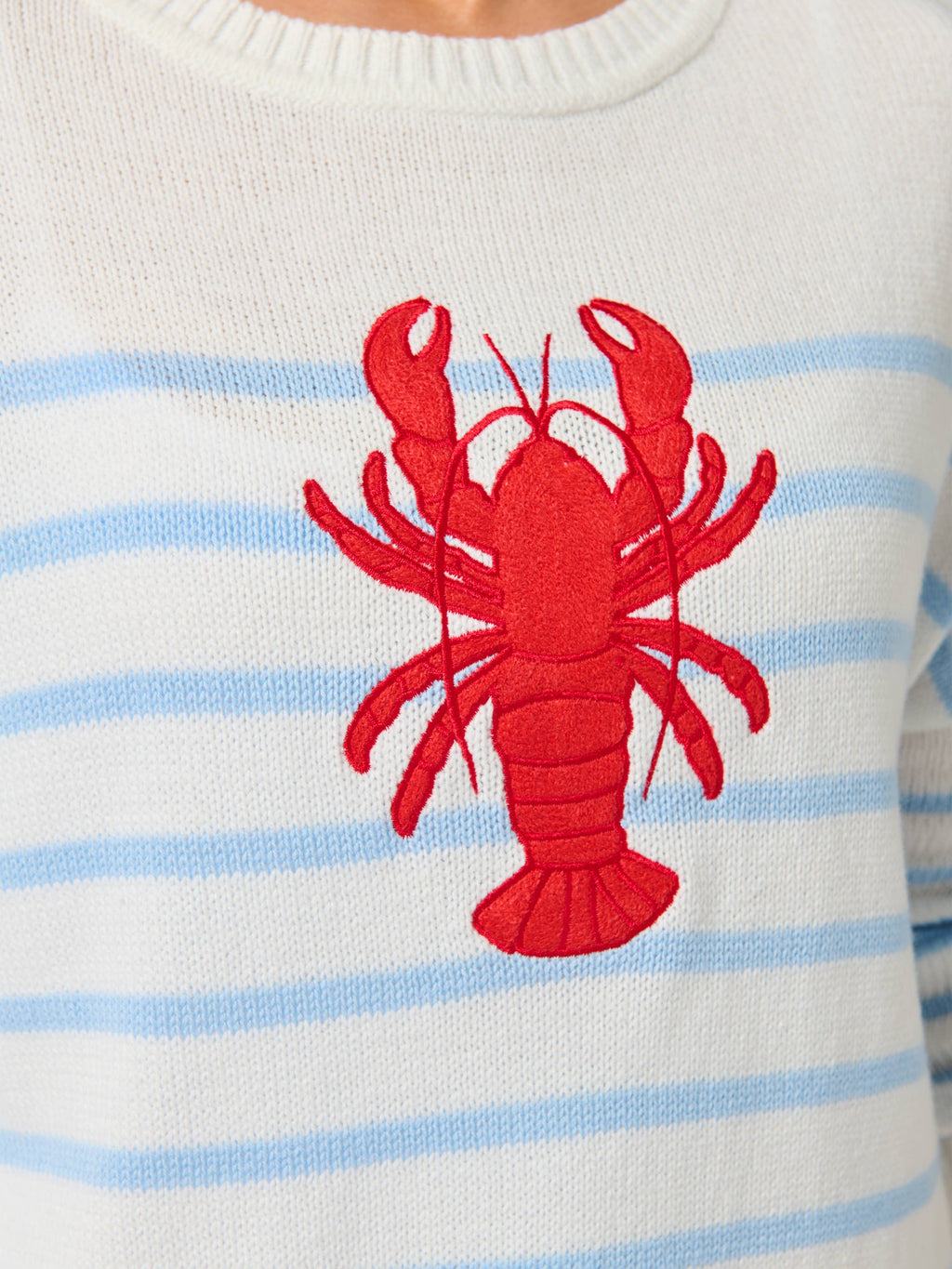 Coastal Claw Lobster Stripped Sweater