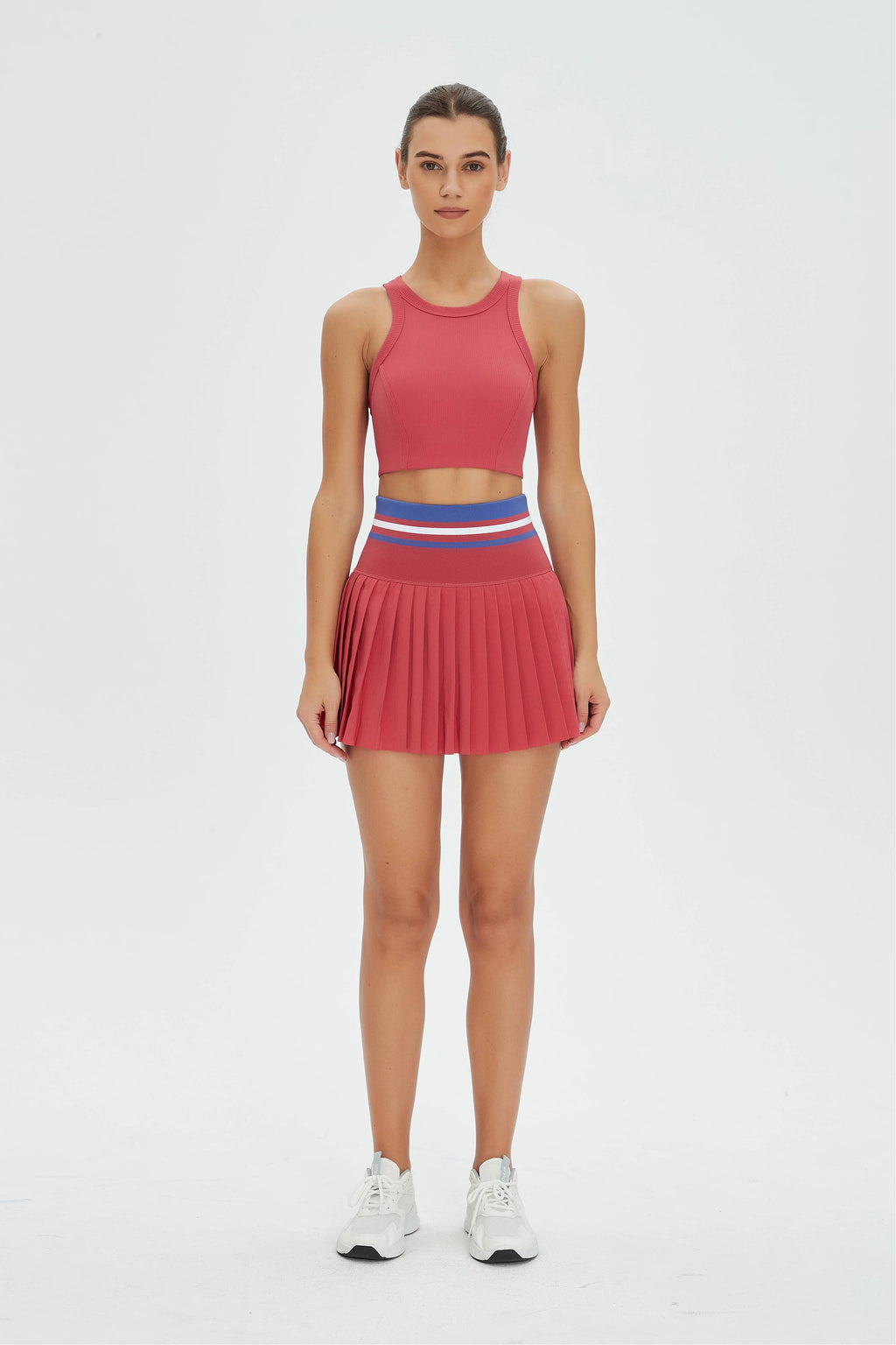 Aurelia Active Top and Pleated Tennis Skirt 2-Piece Set
