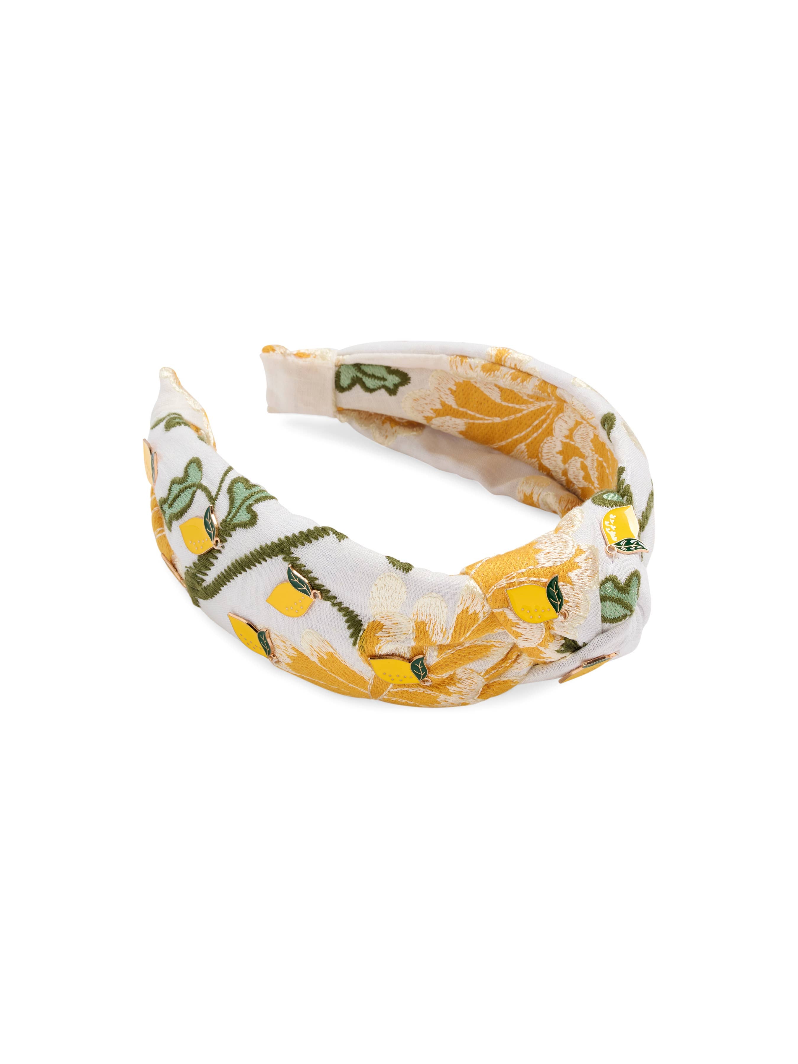 Lemon Charms Fabric Knot Headband