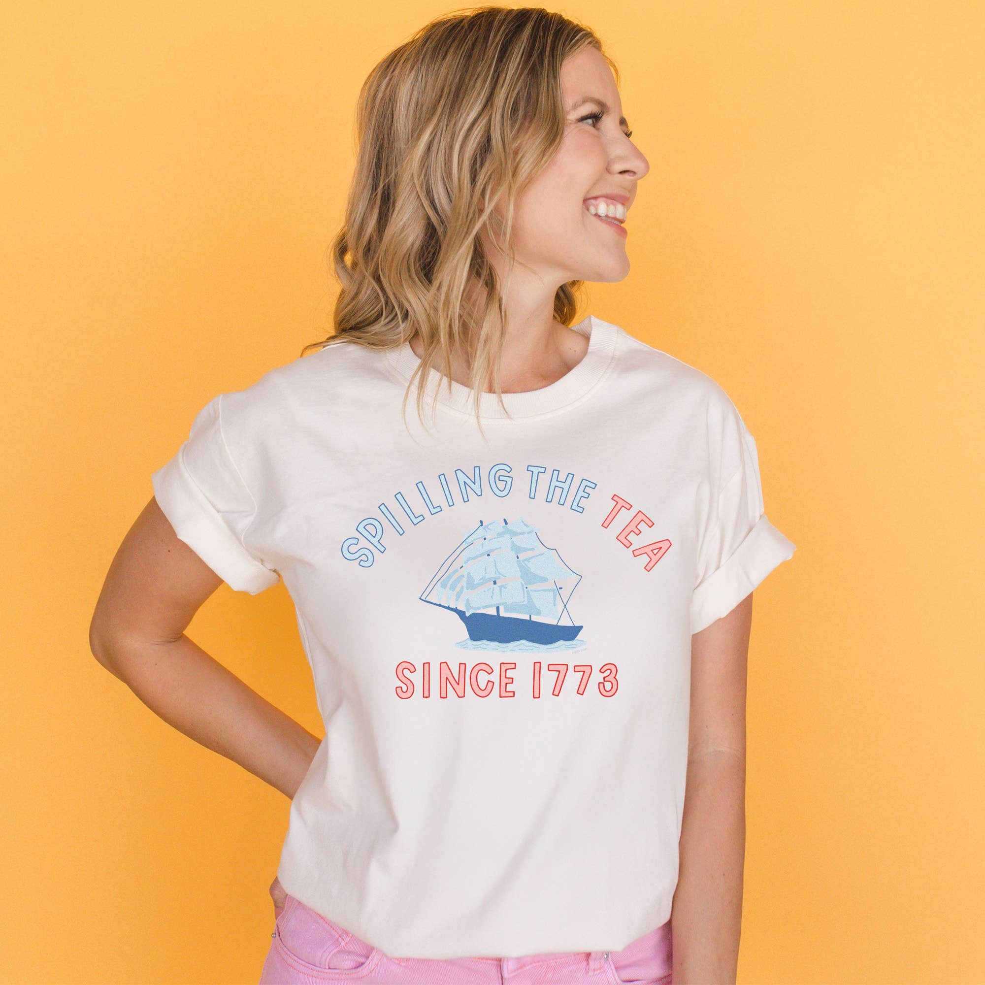 Spilling The Tea Tee - Ivory