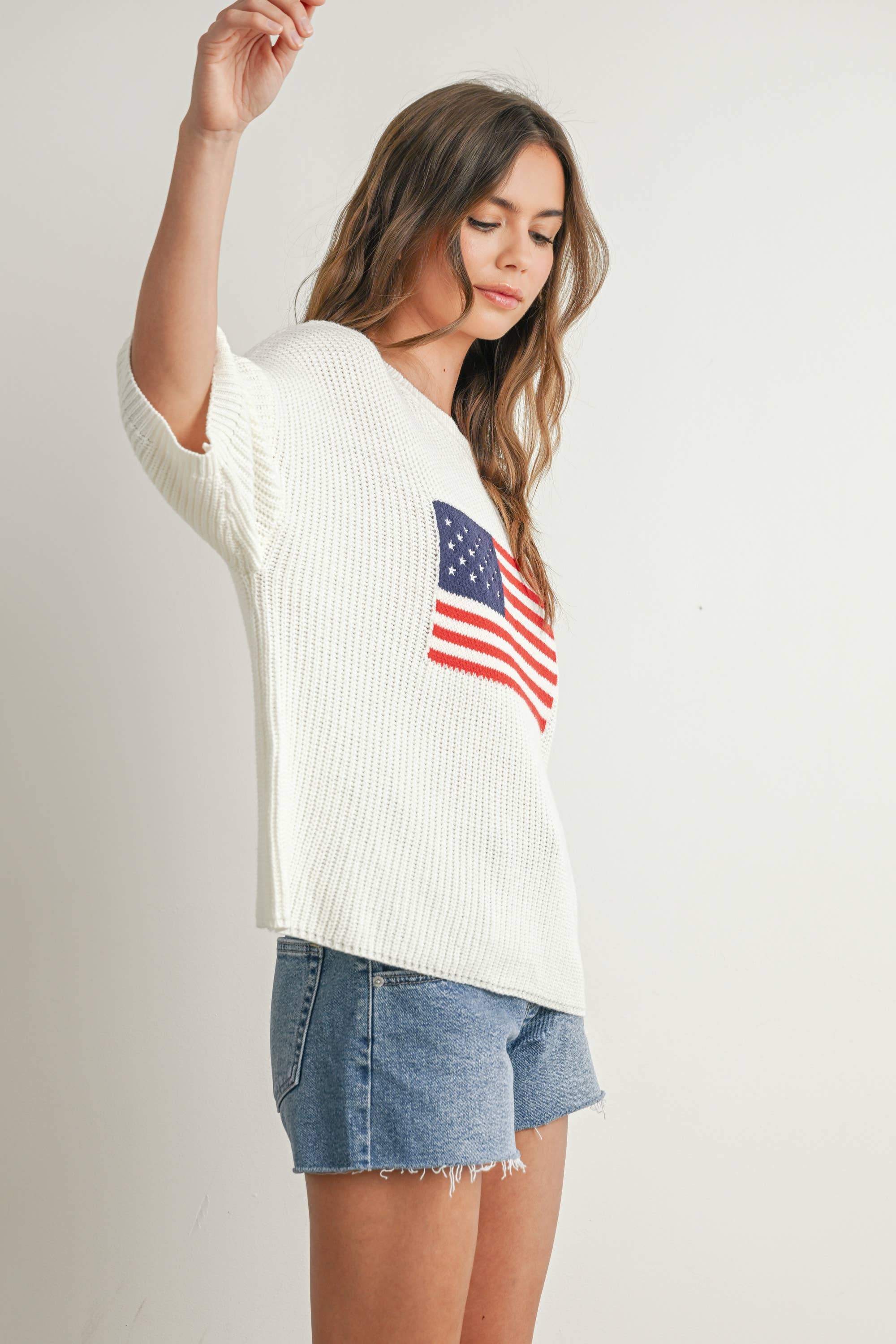 Flag Print Knit Sweater - BMW7691