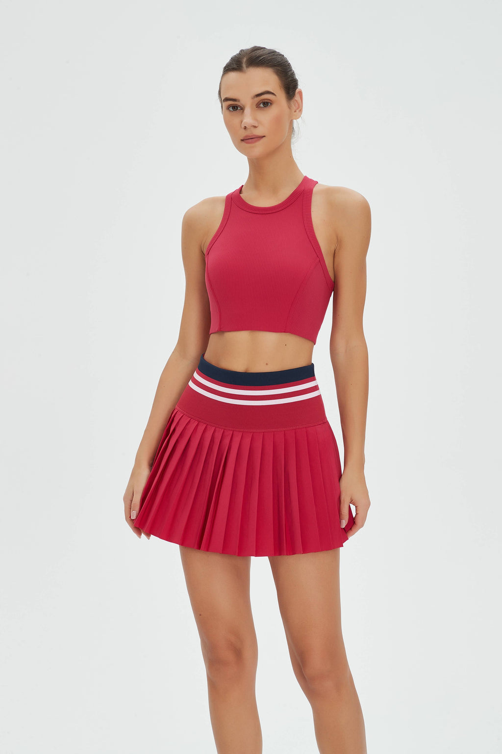 Aurelia Active Top and Pleated Tennis Skirt 2-Piece Set